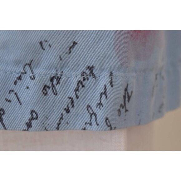 Vintage 90s Blue Floral Print Blouse by AKS Amy K Su | size S - Picture 8 of 10